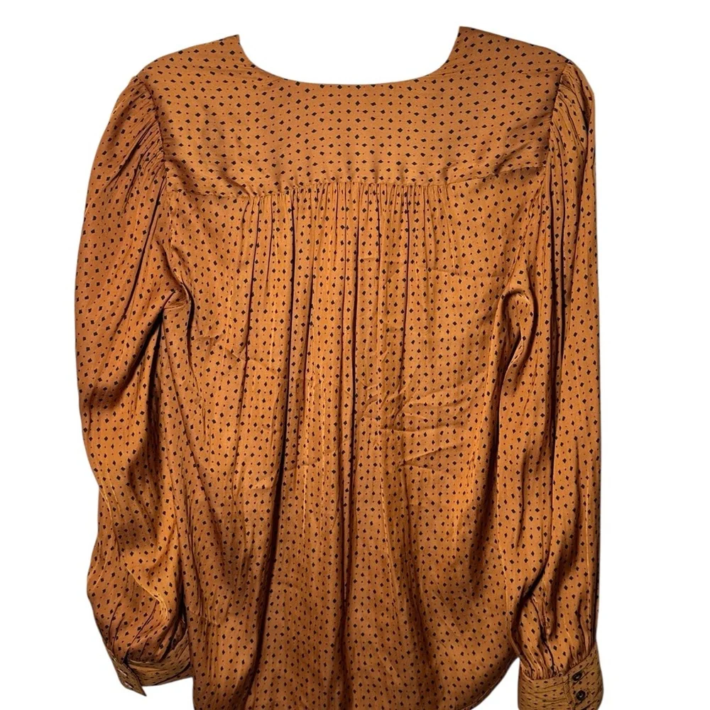Free People Show‎ Stoppin Blouse NWT Flowy Long Sleeve Fall Boho Size Medium